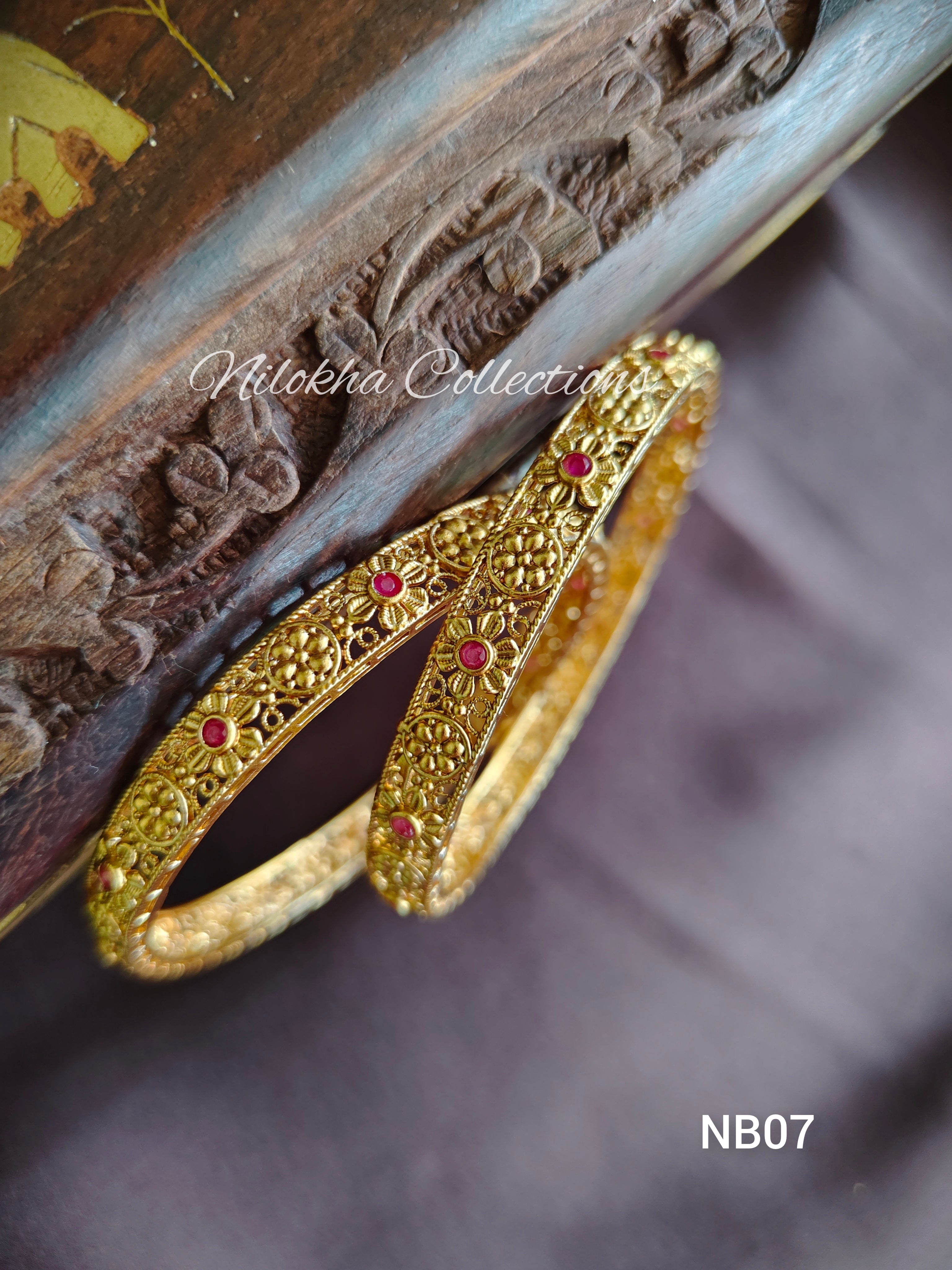 Floral non-idol bangles | NB07