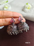 Pink stone jhumkas | NSE15