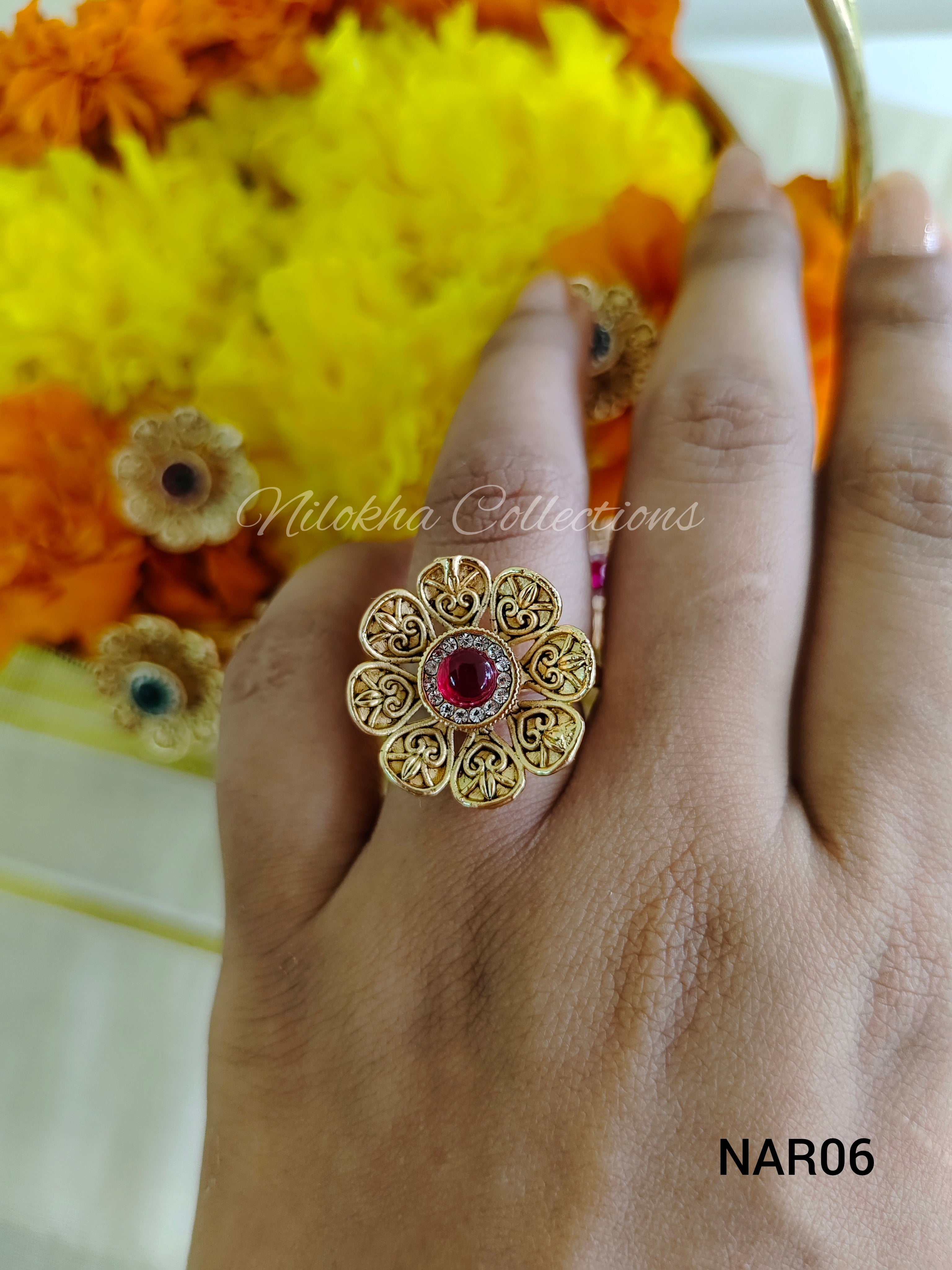 Floral finger ring | NAR06