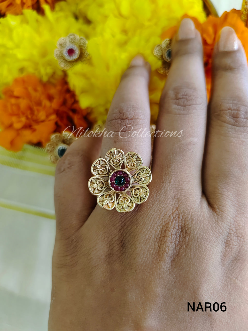 Floral finger ring | NAR06