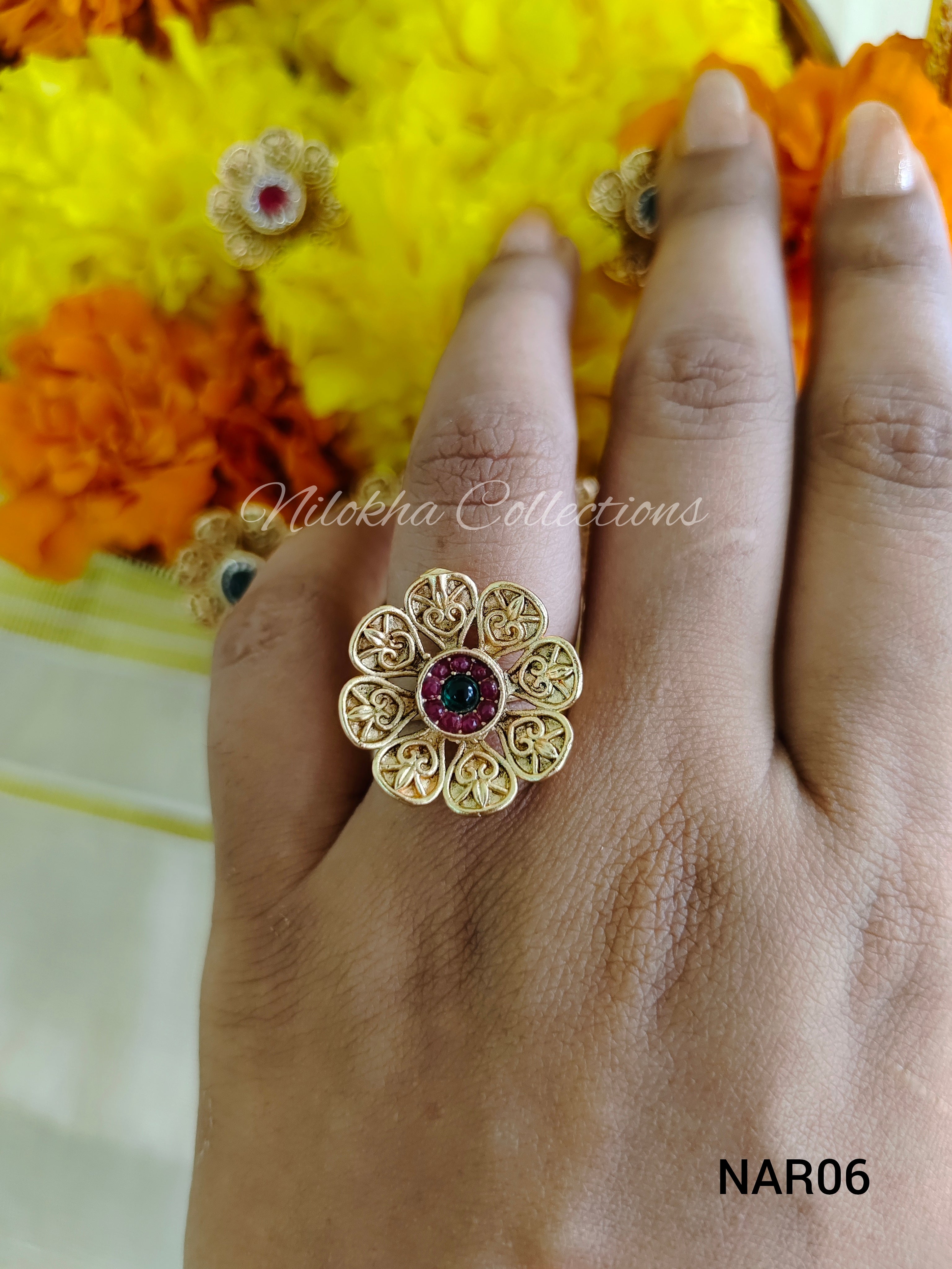 Floral finger ring | NAR06