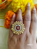 Floral statement finger ring | NAR10