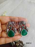 Elephant studs with stones | NSE12