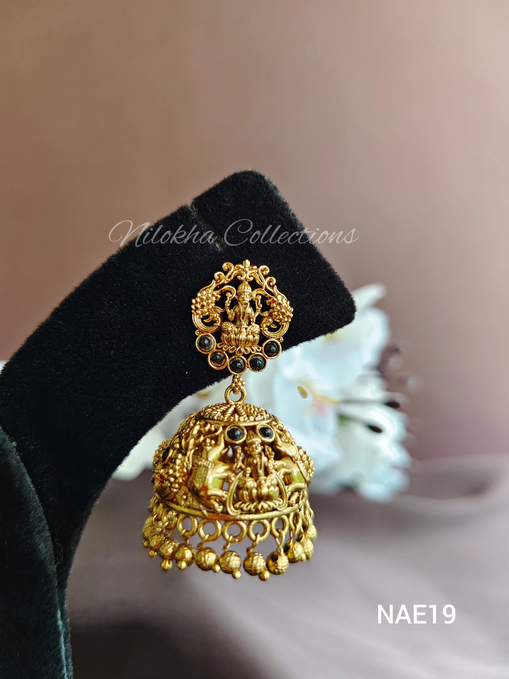 Lakshmi jhumkas with stones | NAE19