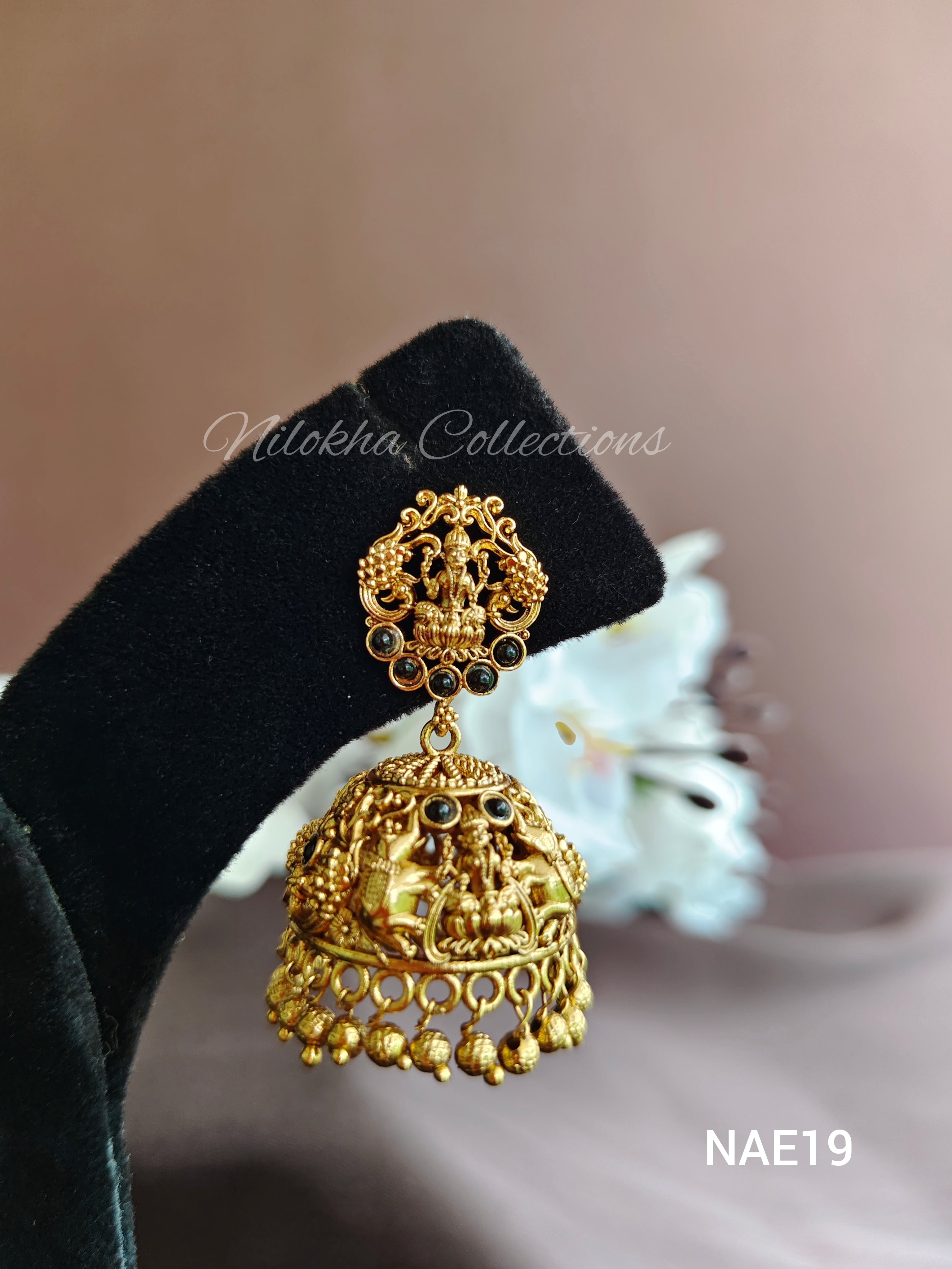 Lakshmi jhumkas with stones | NAE19