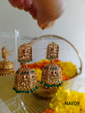 Green lakshmi jhumkas | NAE09