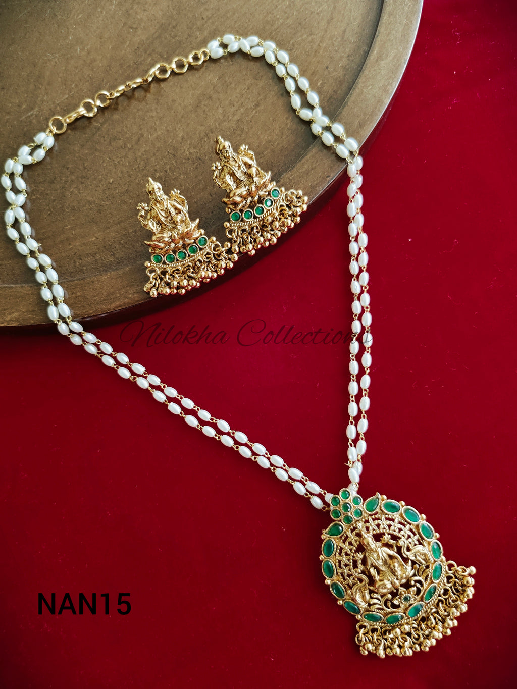 Pearl haaram with idol pendant | NAN15