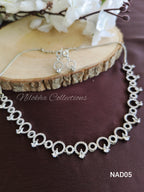 Round stone AD necklace with earrings | NAD05