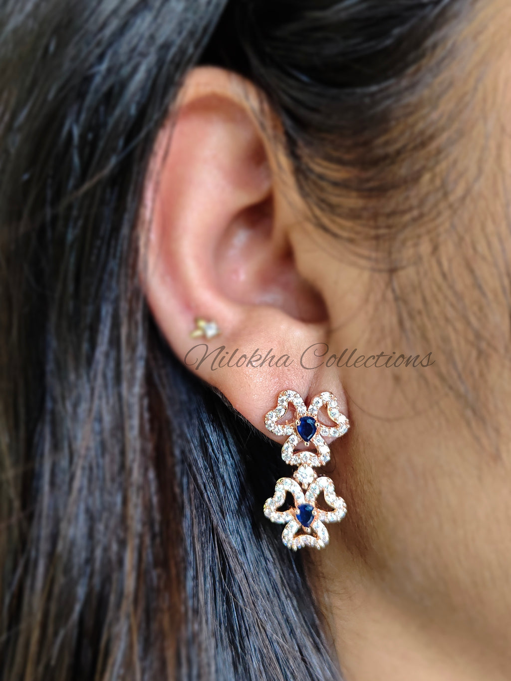 Floral blue AD necklace | NAD13