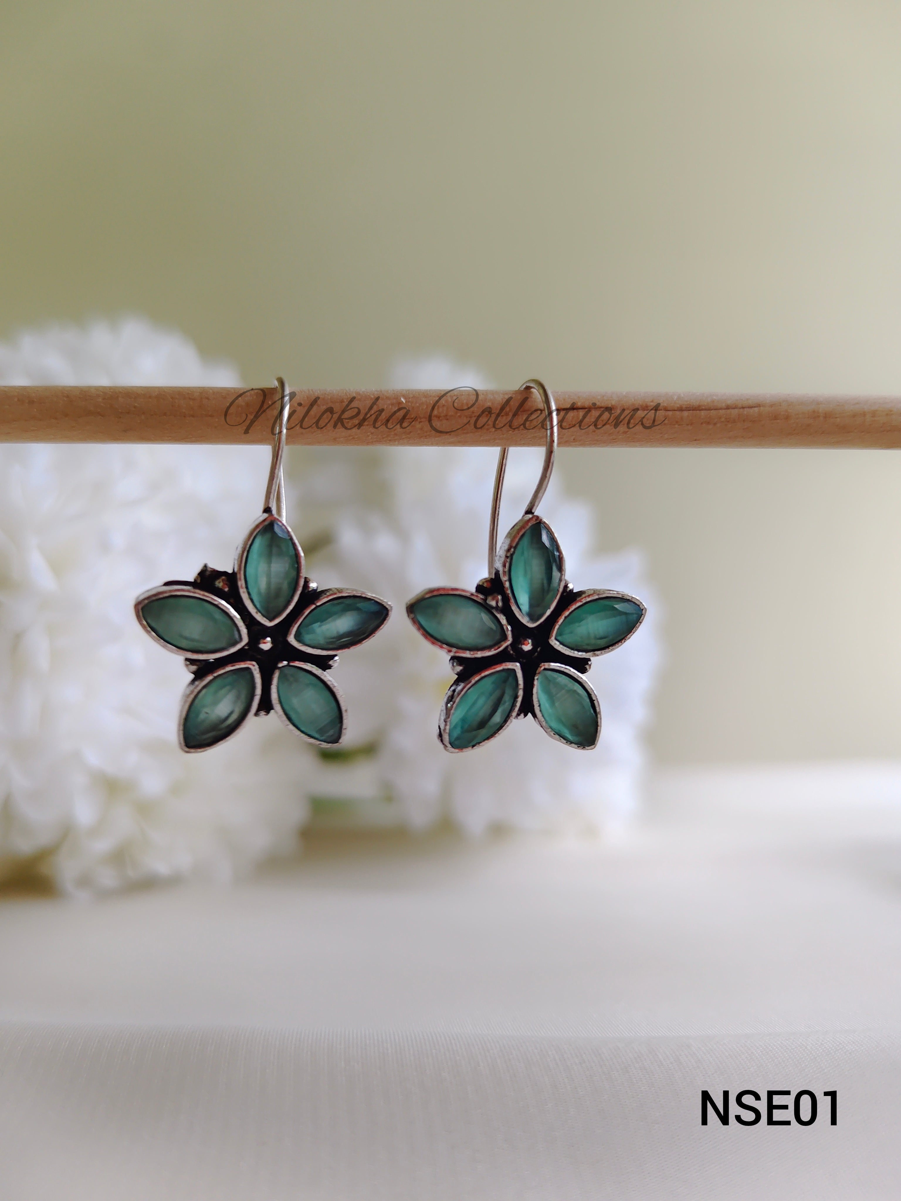 Floral drop earrings | NSE01