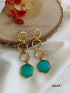 Layered earrings with stones | NGE27