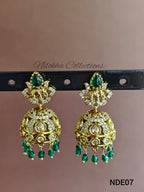 AD jhumkas with hanging stones | NDE07