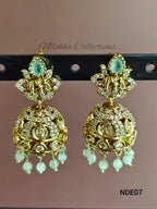 AD jhumkas with hanging stones | NDE07