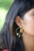 Natural stone earrings with pearls | NGE35