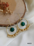 Circle earrings with pearls | NGE22
