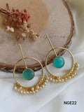 Circle earrings with pearls | NGE22