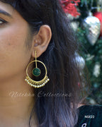 Circle earrings with pearls | NGE22