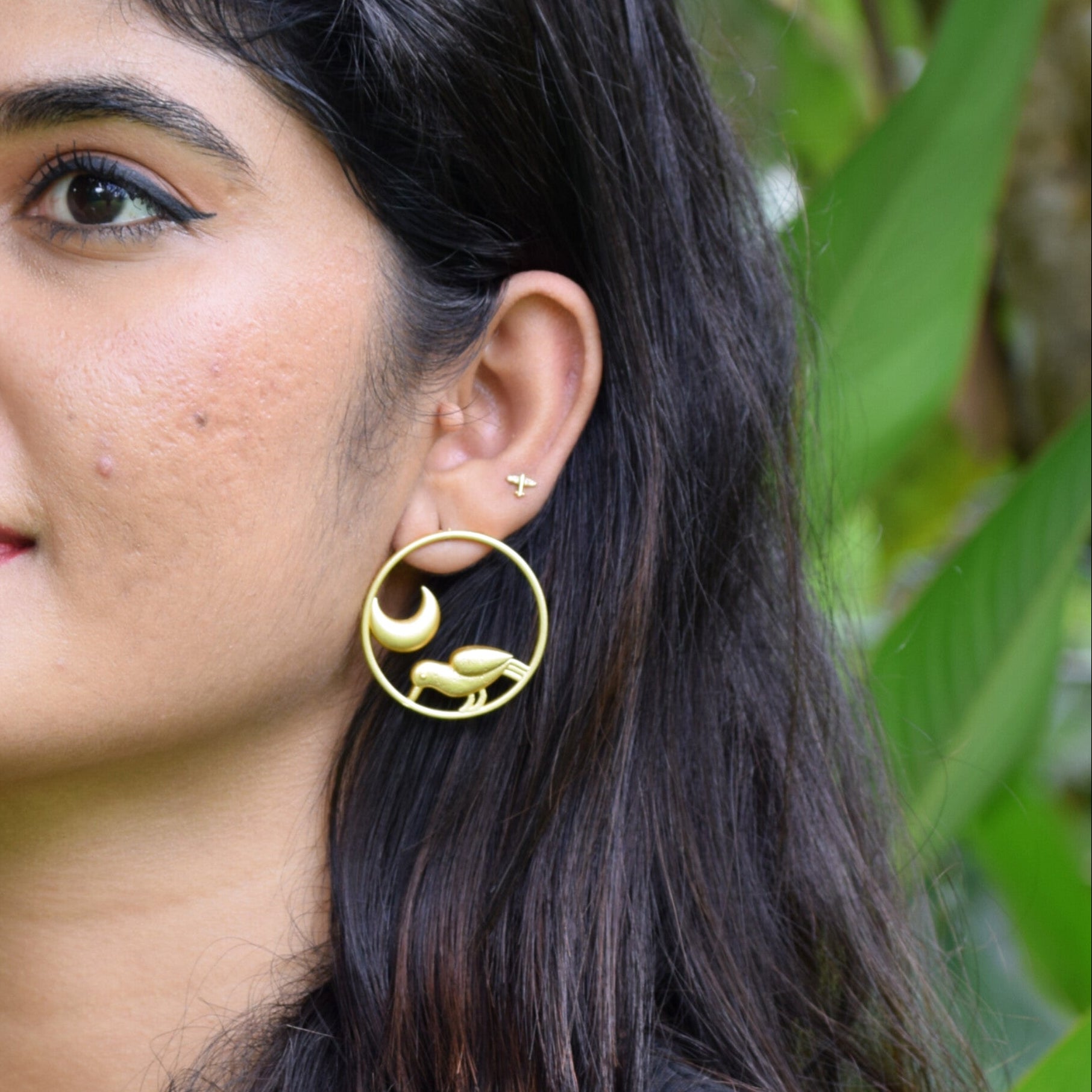 Circular bird earrings | NGE14