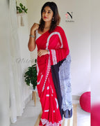 Face print mul cotton saree | NCB08