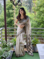 Striped chanderi silk saree | NCD05