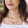 1 layer pearl chain with crystals | NAN233