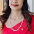 3 layer chain with small pearls | NAN238C