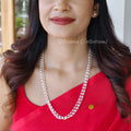 3 Layer Long chain with rice pearls | NAN240C