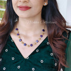 Monalisa beads chain with golden detailing |NAN226
