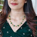 Monalisa beads chain with golden detailing |NAN226