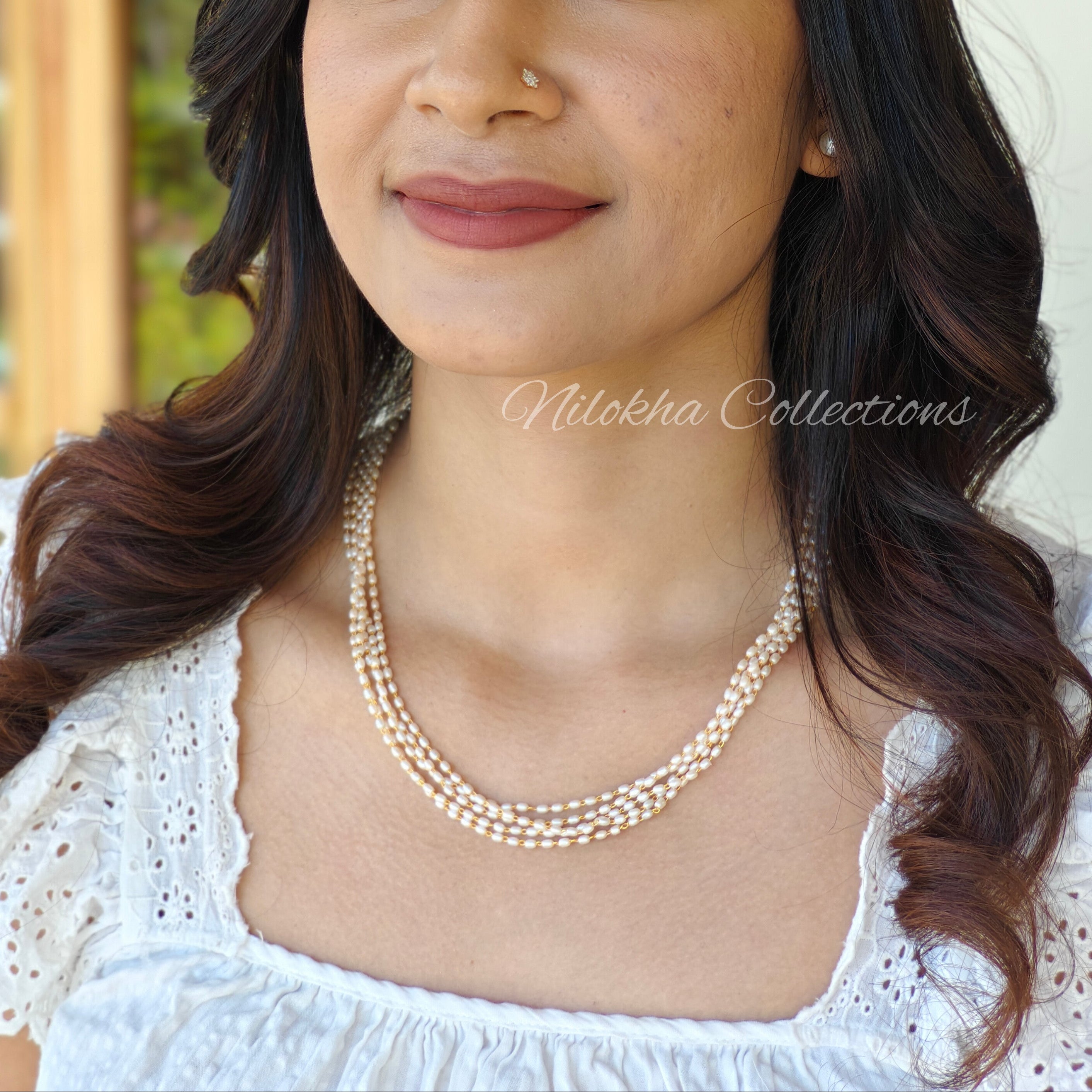 5 layer short pearl chain | NAN264