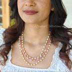3 layer pearls with monalisa chain | NAN266