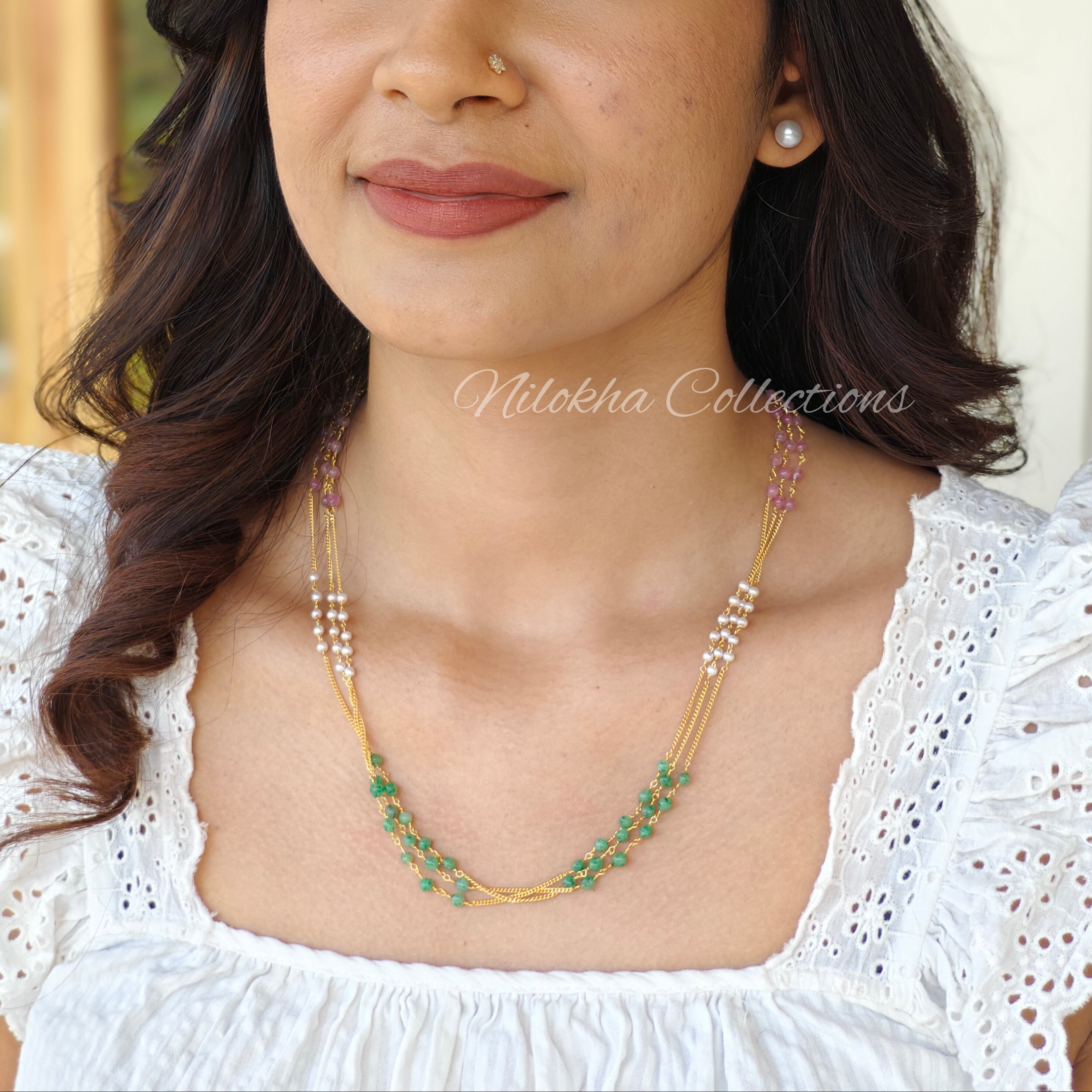 3 layer chain with multi beads | NAN270
