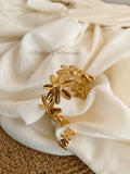 Floral bracelet and finger ring combo | NTB41