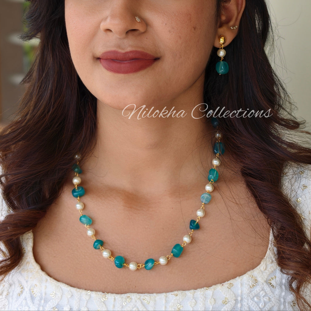 1 layer pearl chain with beads | NAN282