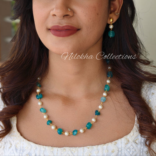 1 layer pearl chain with beads | NAN282