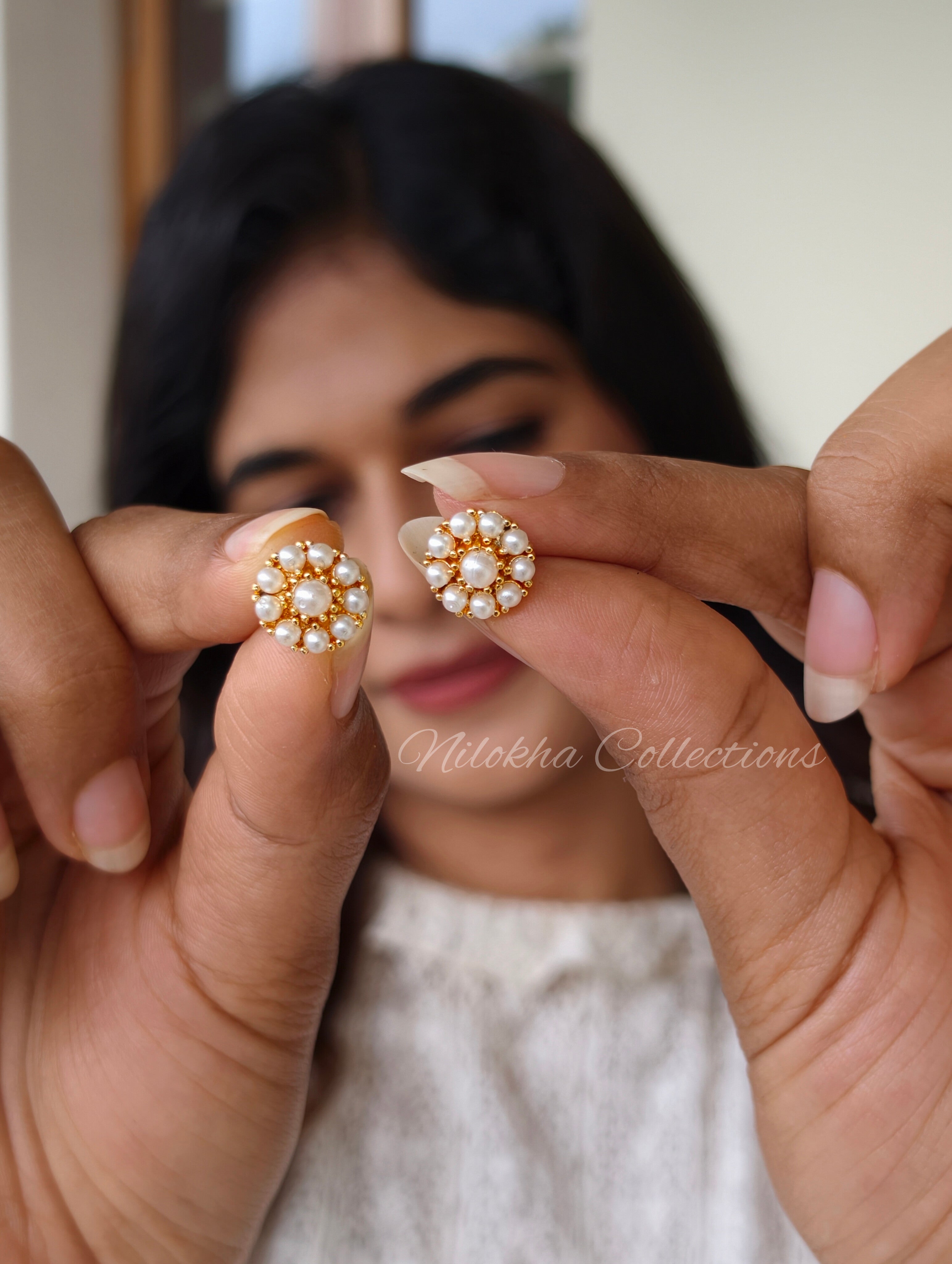 Floral pearl stud | NTE40