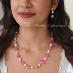 1 layer pearl chain with beads | NAN282