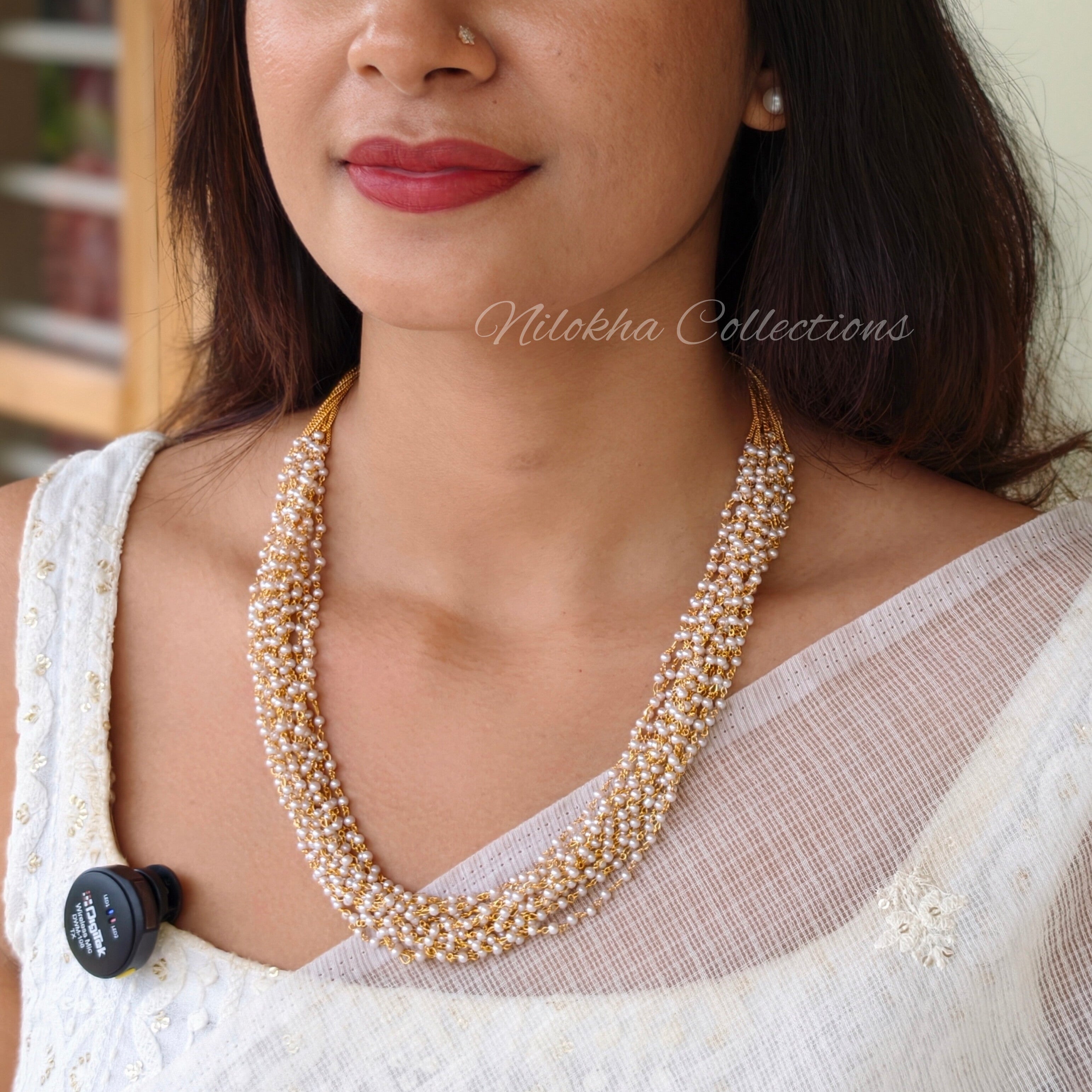 15 layer chain with small pearls | NAN296