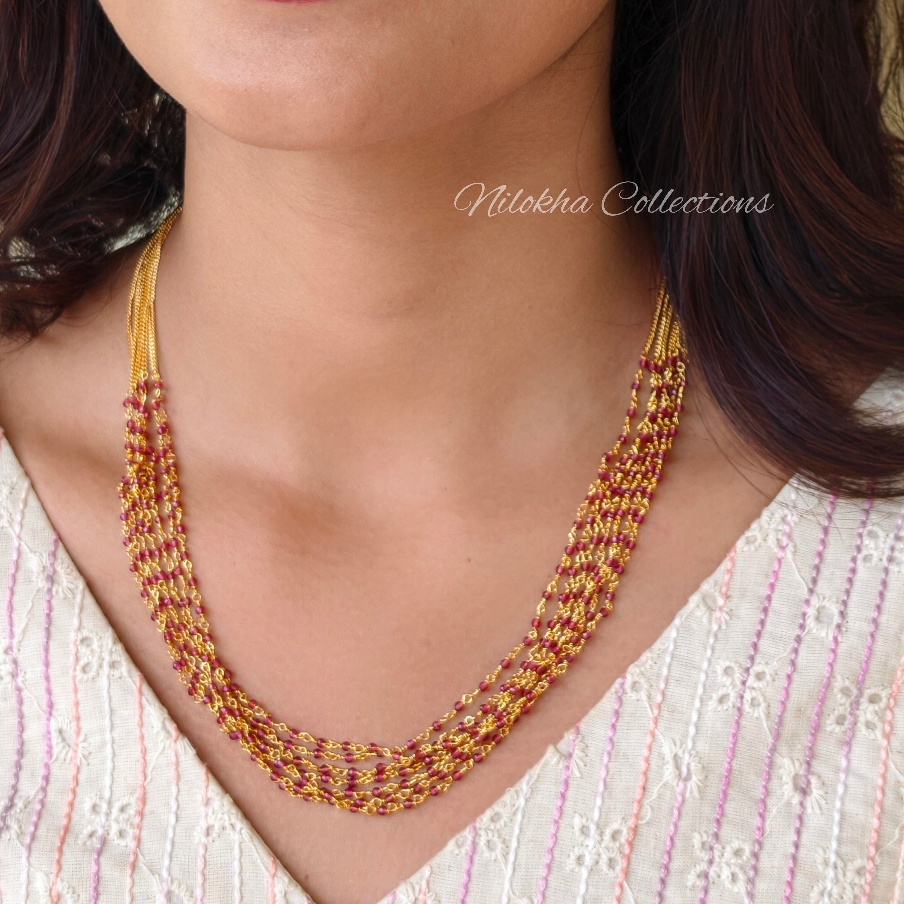 7 layer crystal bead chain | NAN323