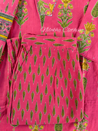 Pure cotton 3 piece floral kurti set | NCK301