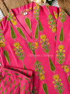 Pure cotton 3 piece floral kurti set | NCK301