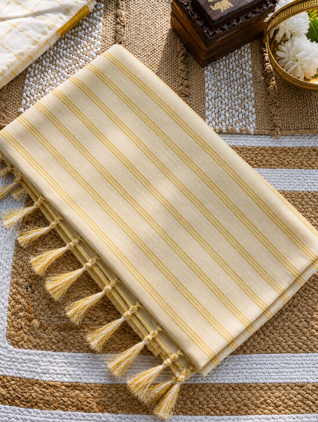 Striped kerala tissue saree | NCO56