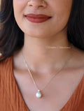 Simple chain with pearl pendant| NTN55