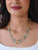 2 layer teardrop crystal chain| NAN