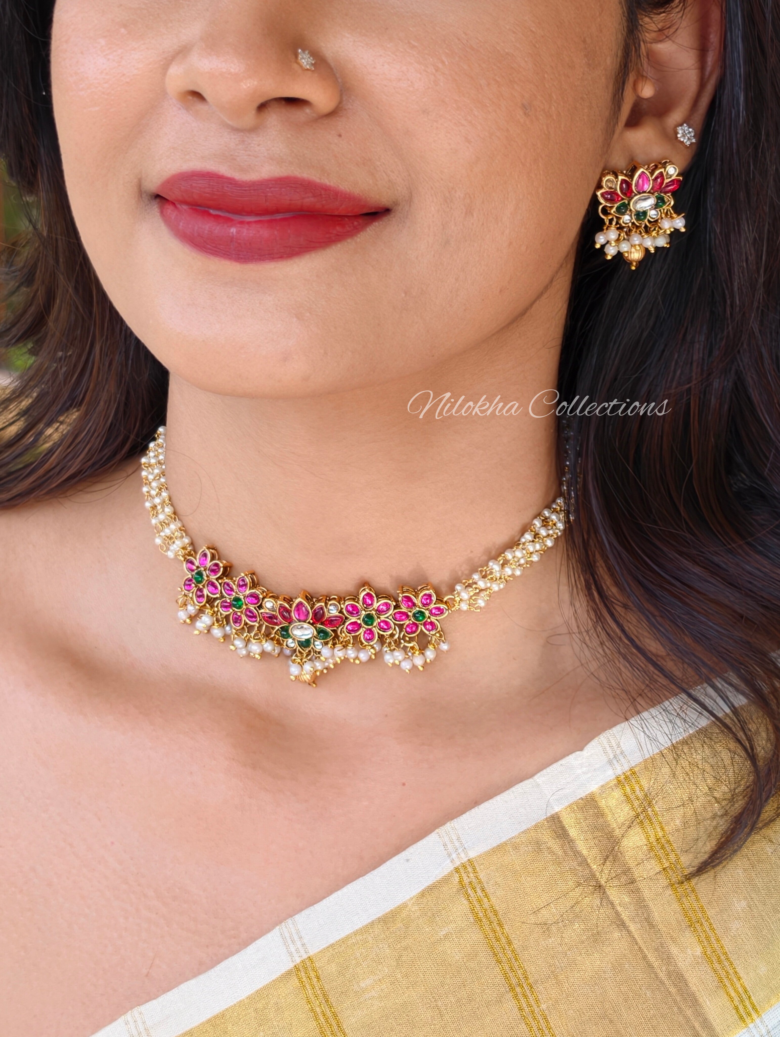 Lotus necklace set| NAN399