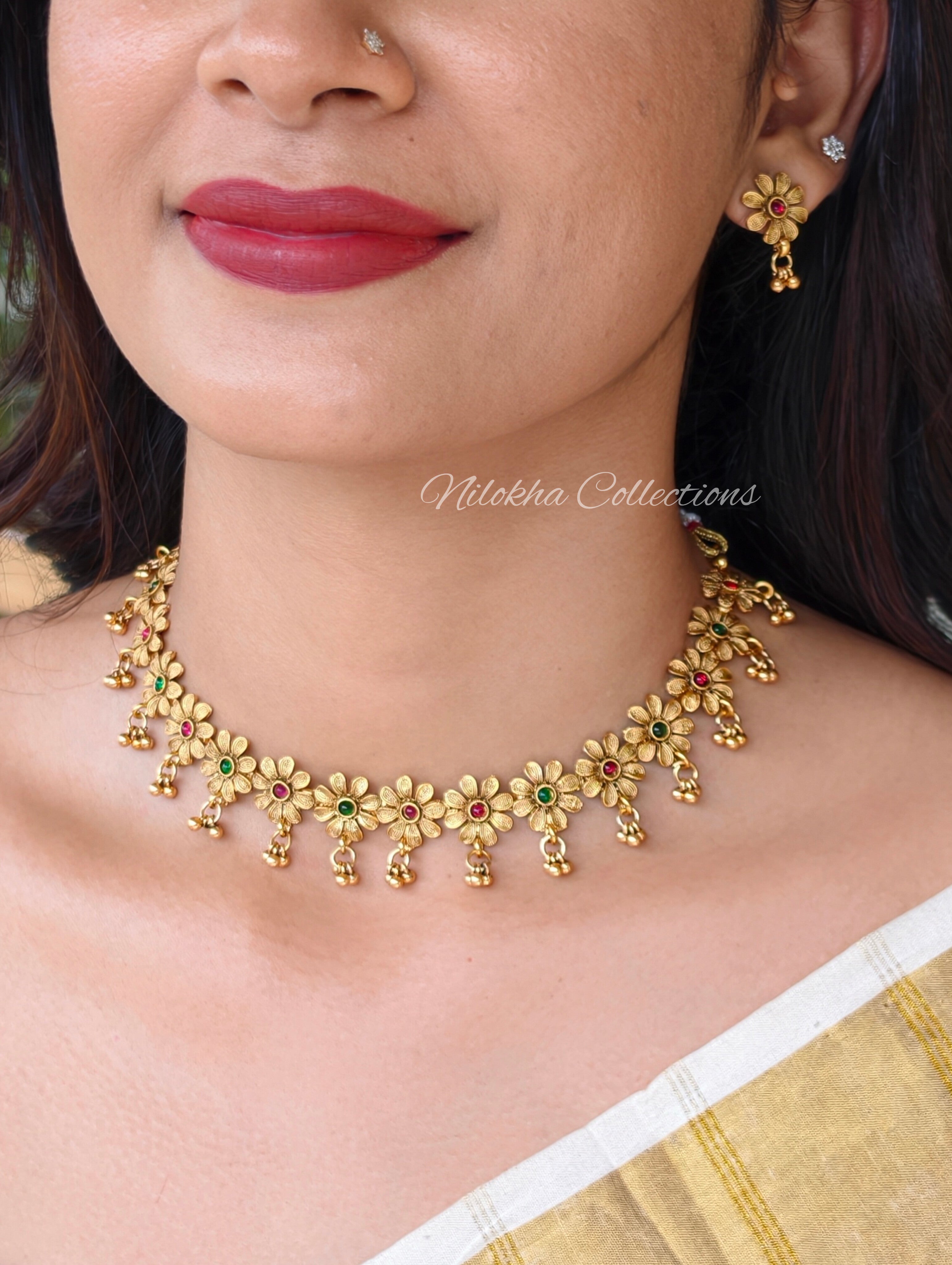 Floral necklace set| NAN343