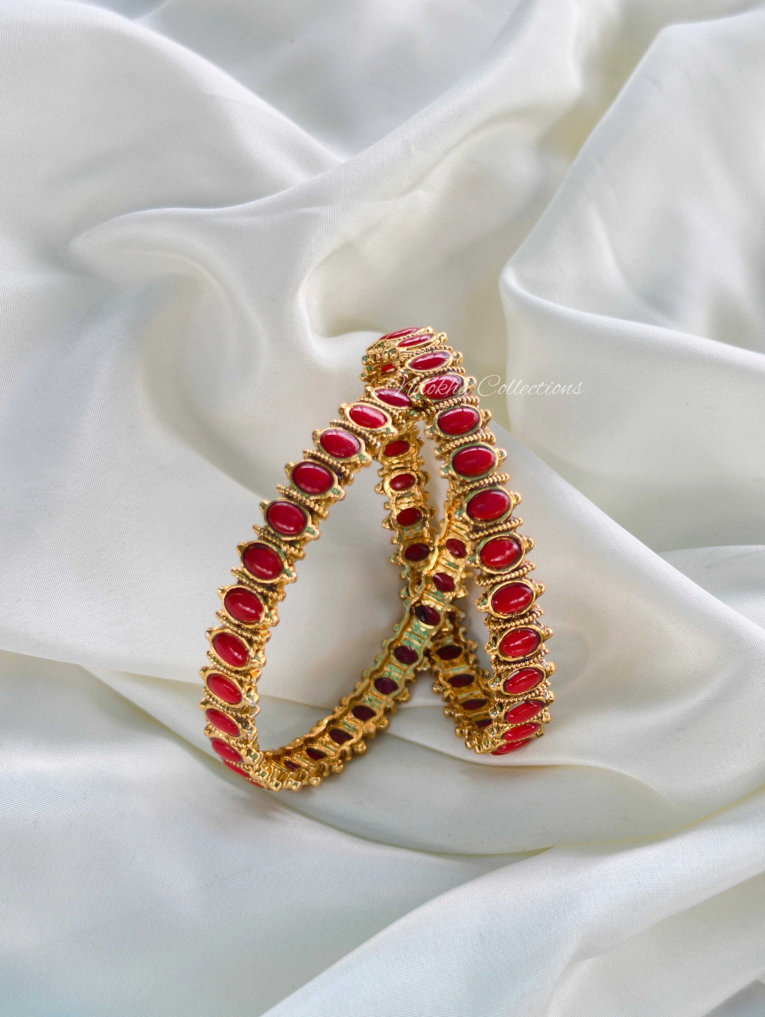 Coral red bangles | NB34