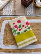Lotus printed tissue kerala saree | NCO54