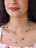 Anti-tarnish pearl chain with beads | NTN57