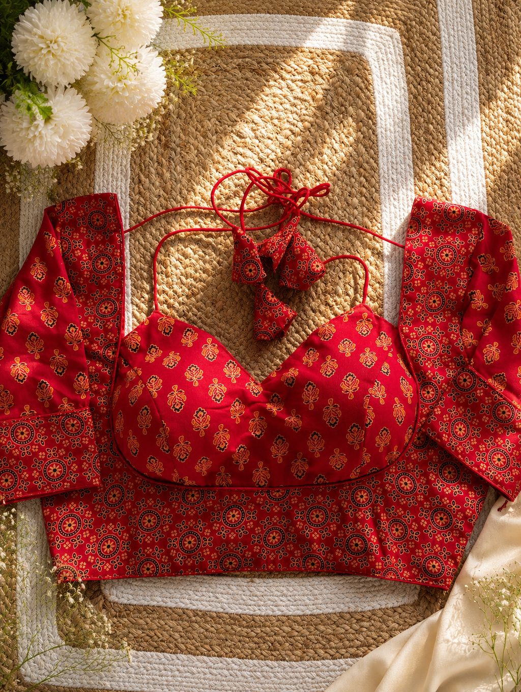 Ajrakh cotton readymade blouse | NCBL10